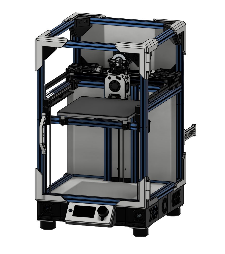 CAD model of the printer enclosure